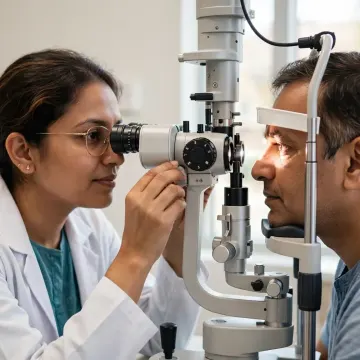 Slit lamp exam