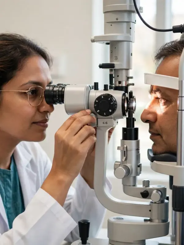 Slit lamp exam