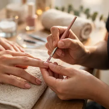 Nude gel nails