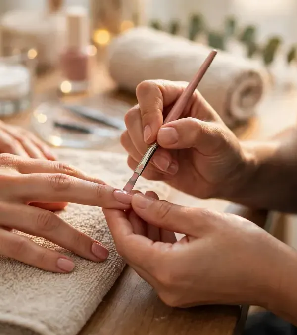 Nude gel nails