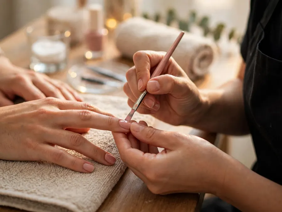 Nude gel nails