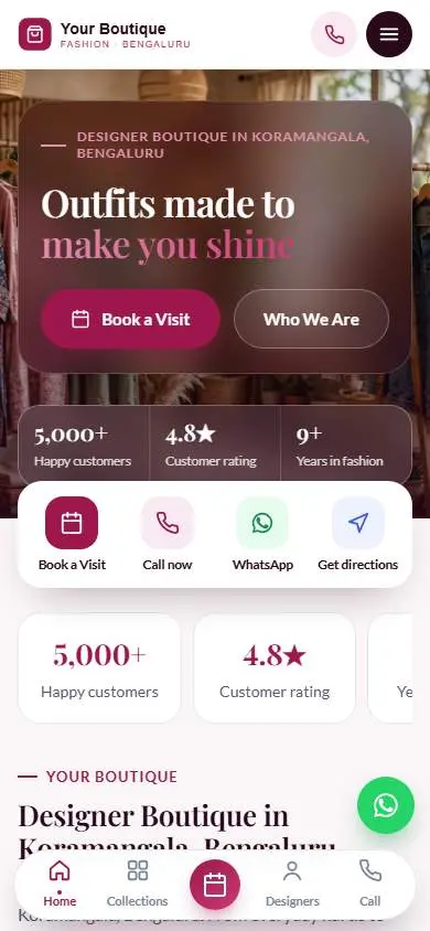 Berry Boutique design, live demo preview