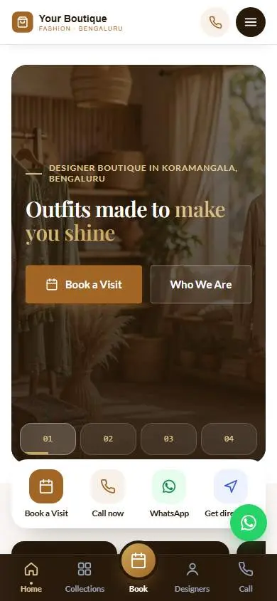 Couture Amber design, live demo preview