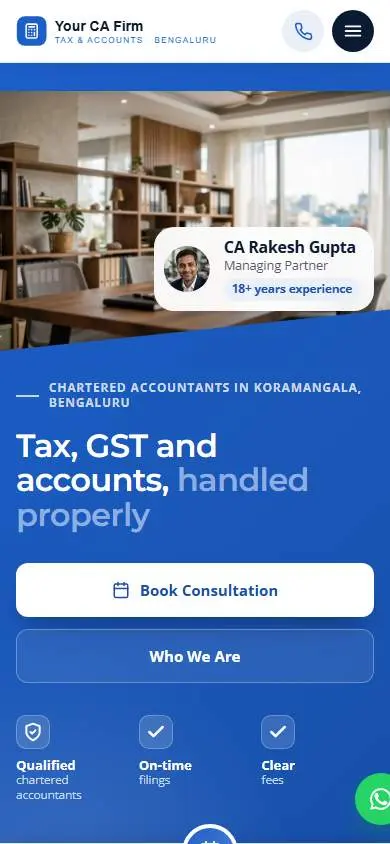 Corporate Blue design, live demo preview