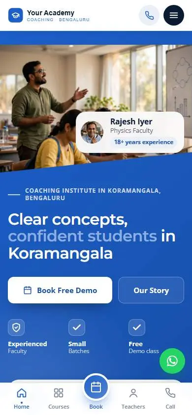 Corporate Blue design, live demo preview
