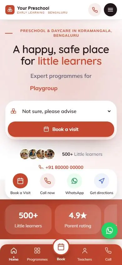 Happy Kids design, live demo preview