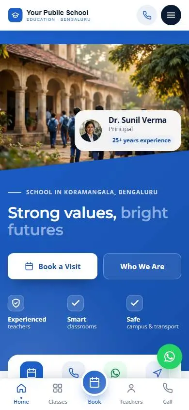 Corporate Blue design, live demo preview