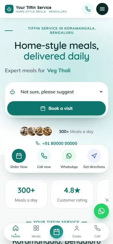 Fresh Mint design, live demo preview