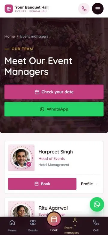 Your event managers
