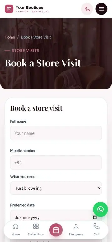 Store visit booking