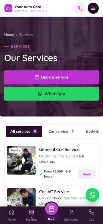 Services and prices