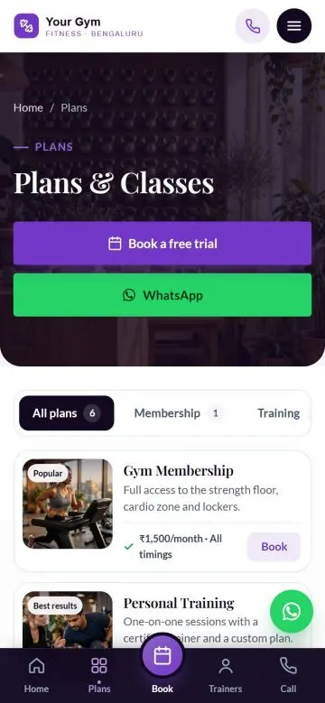 Plans and classes
