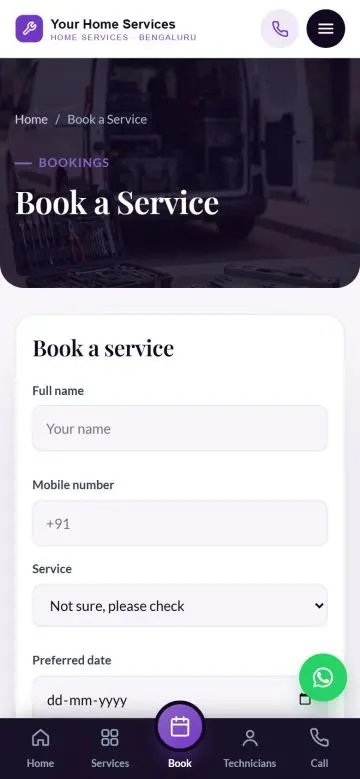 Visit booking