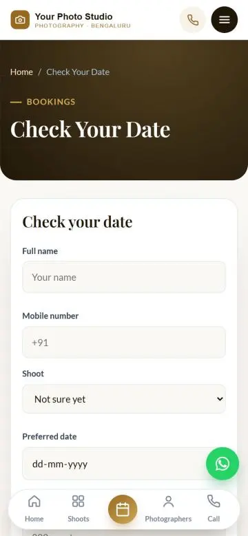 Date booking