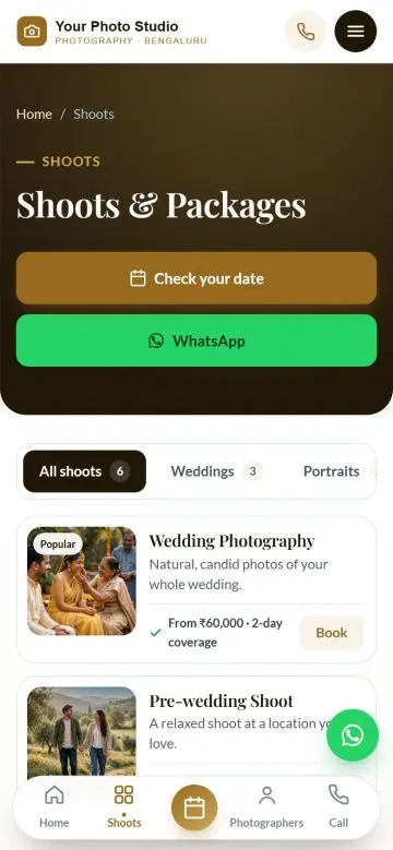 Shoot packages