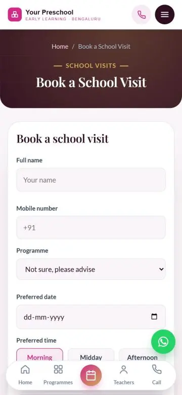 School visit booking