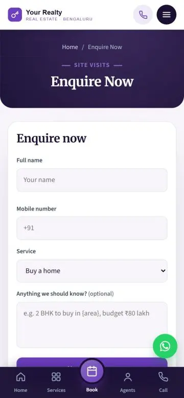 Enquiry form
