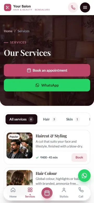 Services and prices